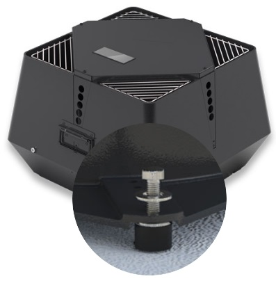 ENERVEX RSD Dilution Bolts. Provides an air gap under an ENERVEX fan to lower termination temperatures.